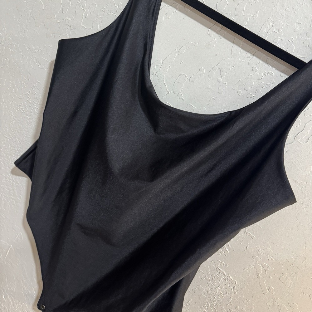 Wild Fable Women's Tank Bodysuit Black Snap Closure Size XXL